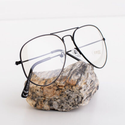 Ochelari de soare transparenti cu rama neagra - Ochelari