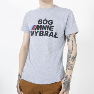 Tricou bărbătesc gri din bumbac cu imprimeu - Îmbrăcăminte