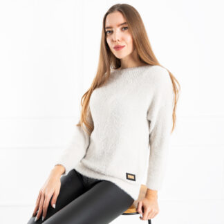 Pulover oversize clasic bej - Îmbrăcăminte