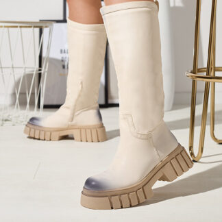 Cizme pentru femei Astaroth Mid-Calf Cream - Încălțăminte
