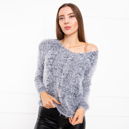 Pulover de culoare bleumarin pentru femei - Îmbrăcăminte