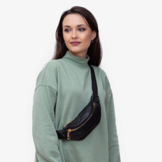 Geanta de dama brocart neagra cu fermoar auriu - Accesorii
