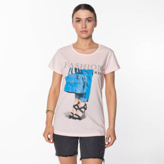 Tricou damă pudrat cu imprimeu FASHION-Clothing
