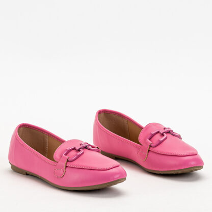 Mocasini dama fuchsia cu decor Roseni - Incaltaminte