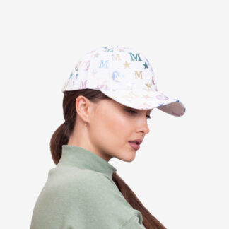 Șapcă albă de damă cu litere multicolore - Accesorii