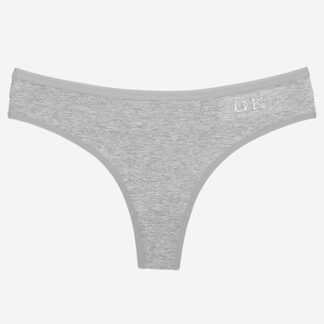 Tanga dama gri din bumbac - Lenjerie intima