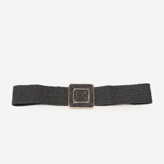 Cureaua Elastica Impletita Neagra Dama - Accesorii