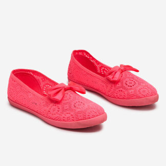 Adidași pentru fete cu fundă roz neon Osmo - Încălțăminte