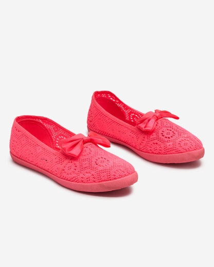Adidași pentru fete cu fundă roz neon Osmo - Încălțăminte