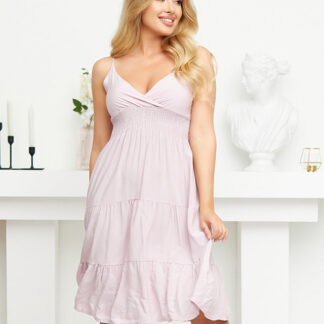 Rochie mov de damă delicată deasupra genunchiului - Îmbrăcăminte