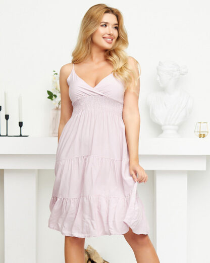 Rochie mov de damă delicată deasupra genunchiului - Îmbrăcăminte