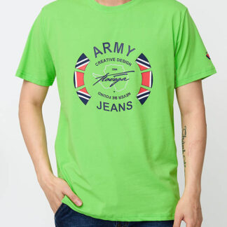 Tricou cu imprimeu pentru bărbați verde - Îmbrăcăminte