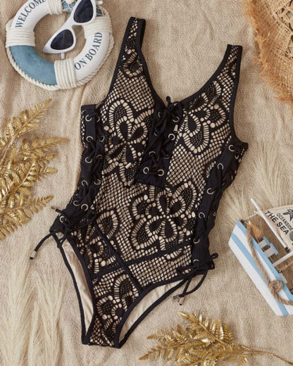 Costum de baie One Piece Black pentru Damă - Lenjerie de corp