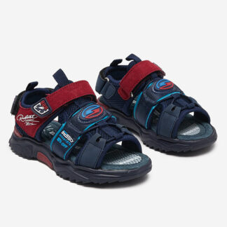 Sandale pentru băieți bleumarin și visiniu cu Velcro Roser-Footwear