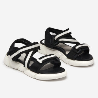 Sandale pentru copii alb-negru prinse cu Velcro Modis - Pantofi