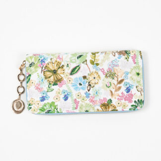Portofel mare de dama alb floral - Accesorii