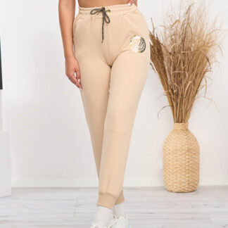 Pantaloni de trening de damă bej - Îmbrăcăminte