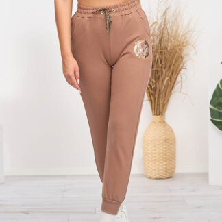 Pantaloni de trening maro dama - Imbracaminte