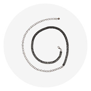 Cureaua de dama neagra cu lant cu zirconiu - Accesorii