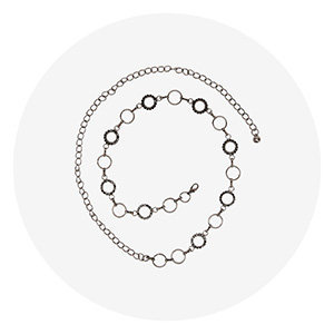 Curea metalică neagră pentru femei - Accesorii