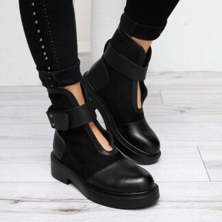 Cizme negre de dama cu croiala de la Salvaf- Footwear