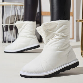 Pantofi de damă albi a'la cizme de zăpadă Amirfu- Footwear