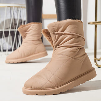 Pantofi de damă maro deschis a'la cizme de zăpadă Amirfu- Footwear