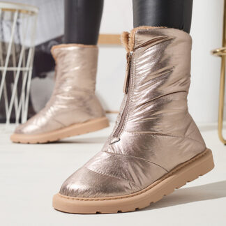 Pantofi de damă roz-auriu a'la cizme de zăpadă Tirigga- Footwear