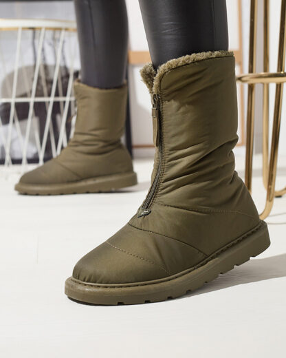 Cizme de damă verde închis a'la cizme de zăpadă Tirigga- Footwear