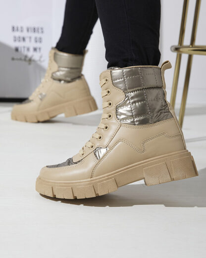Cizme bagger neizolate maro deschis pentru femei Qertera- Footwear