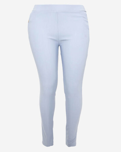 Pantaloni treggings albastru deschis pentru femei PLUS SIZE - Îmbrăcăminte