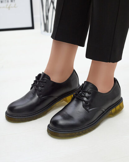 Pantofi jumătăți de damă negri Heloso- Footwear