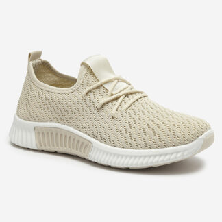 Pantofi sport din material textil pentru femei bej Vobbu- Footwear