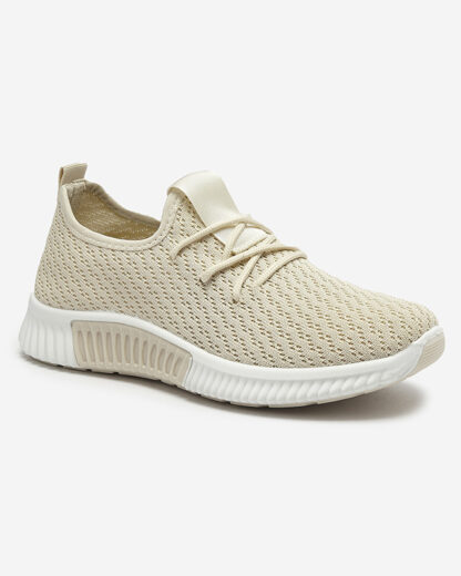Pantofi sport din material textil pentru femei bej Vobbu- Footwear