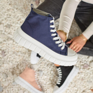 Royalfashion Navy Blue Adidași înalți pentru femei Ates Adidași