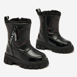 Royalfashion Pantofi pentru copii a'la cizme de zăpadă în negru Sorroda