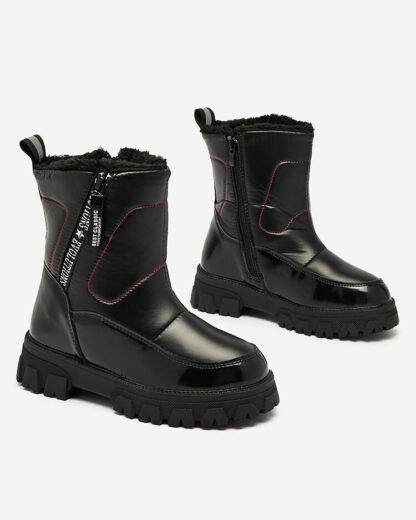Royalfashion Cizme izolate pentru copii negre Terixis