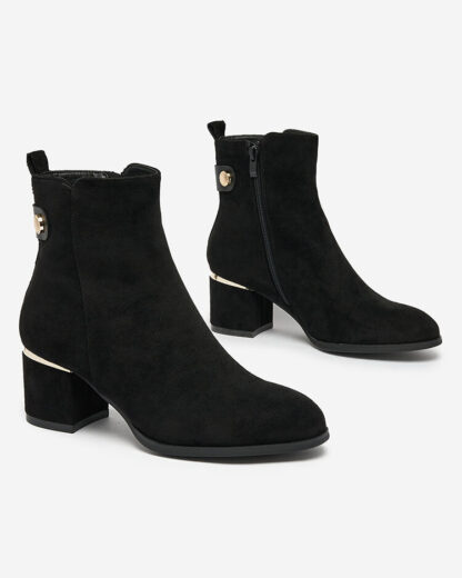 Royalfashion Cizme stiletto joase de damă în negru Dogdas