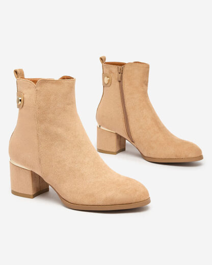 Royalfashion Cizme stiletto joase pentru femei, maro deschis Dogdas