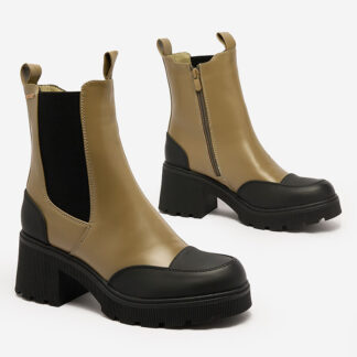 Royalfashion Cizme stiletto Woylosy de damă verzi și negre