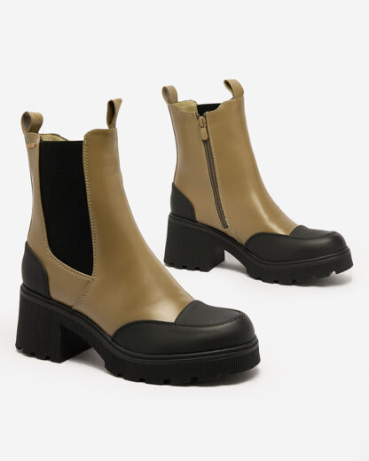 Royalfashion Cizme stiletto Woylosy de damă verzi și negre