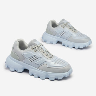 Royalfashion Adidași sport din material textil gri-albastru pentru bărbați Lamkim