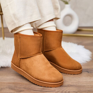 Royalfashion Boots a'la cizme de zăpadă pentru femei de culoare camel Regodo