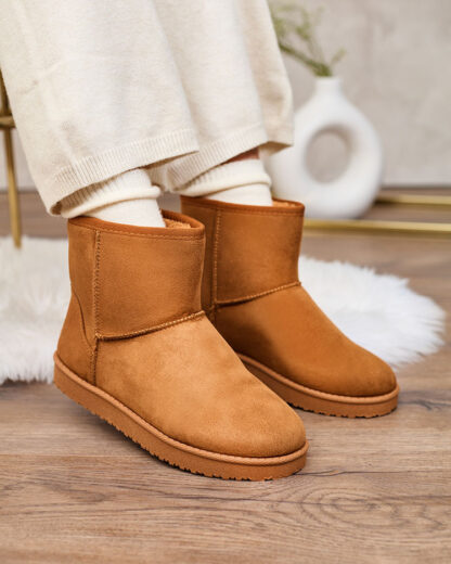 Royalfashion Boots a'la cizme de zăpadă pentru femei de culoare camel Regodo