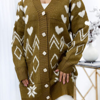 Royalfashion Pulover de damă cu model de muștar