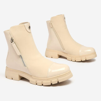 Royalfashion Bej mat Dedaheh cizme pentru femei