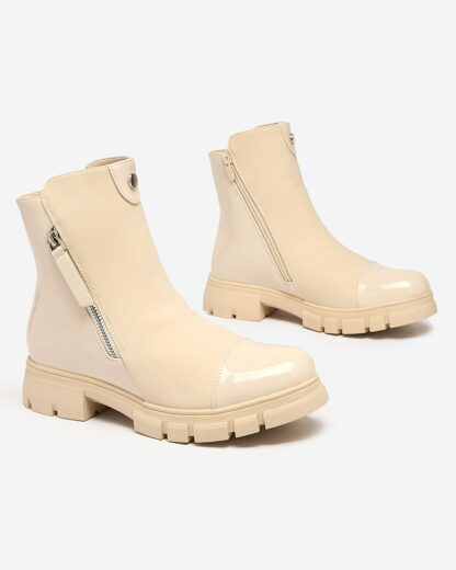 Royalfashion Bej mat Dedaheh cizme pentru femei