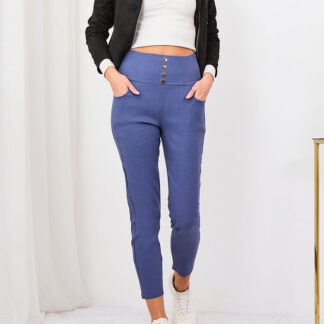 Royalfashion Pantaloni teggings albastru pentru femei
