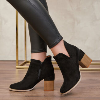 Royalfashion Cizme stiletto Ricteas negre pentru femei