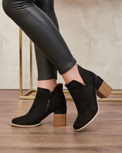 Royalfashion Cizme stiletto Ricteas negre pentru femei
